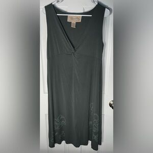 Aventura Women’s Size Large L Sleeveless V Neck Stretch  Schaffer Dress Floral